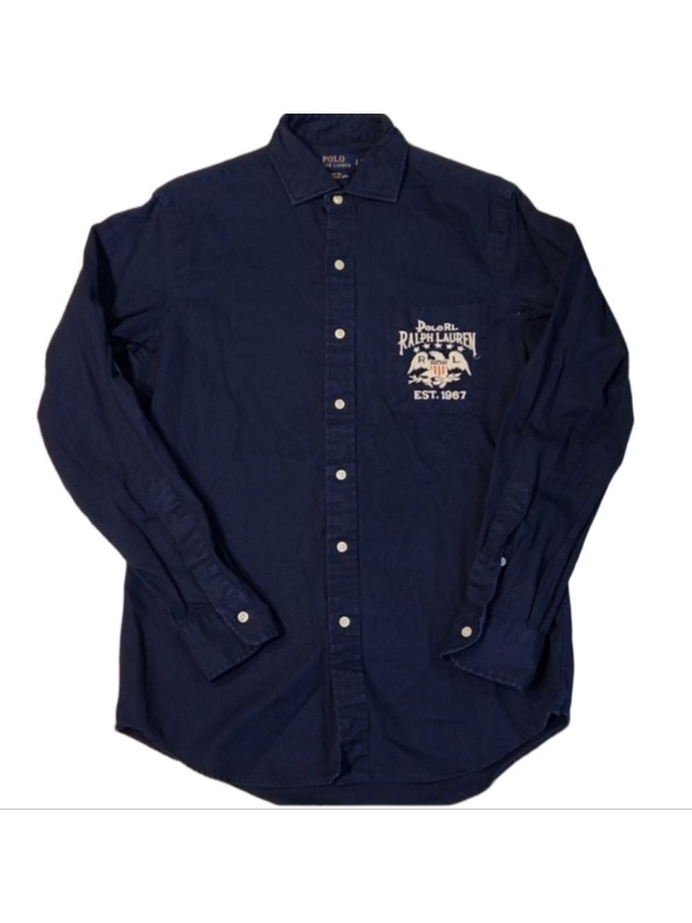 Polo Ralph Lauren Long Sleeve Navy Blue Button Down (M Size S P Classic Fit)